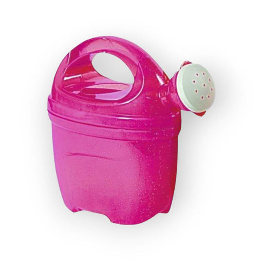 Picture of WATERING CAN SMALL TRANSPARENT PINK WITH GLITTER